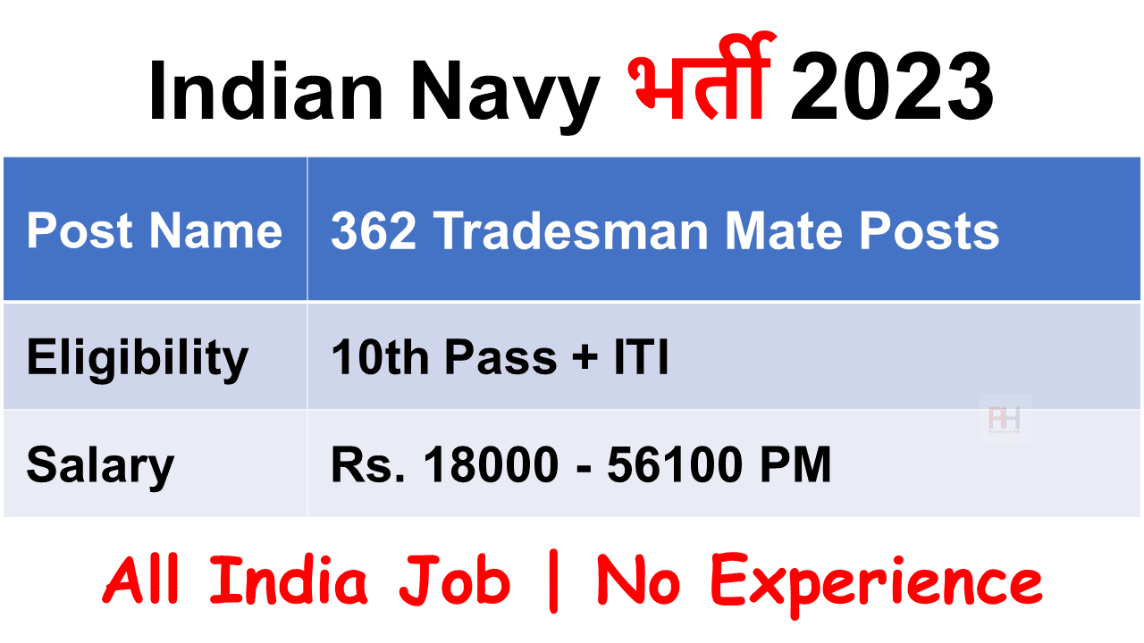 Indian Navy Bharti 2023 Apply for 362 Posts