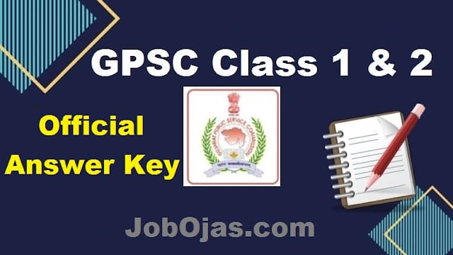 GPSC Class 1-2 Prelims Exam OMR and Answer Key (07-01-2024)