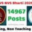 KVS NVS Bharti 2025 Apply for 14967 Teaching, Non Teaching Posts