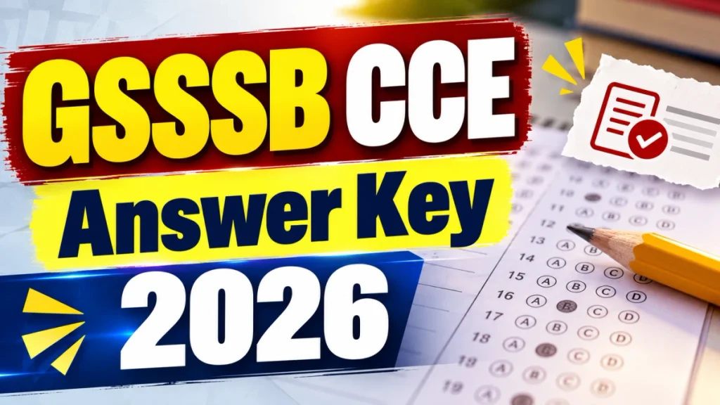 GSSSB CCE Answer Key 2026 Response Sheet Download PDF